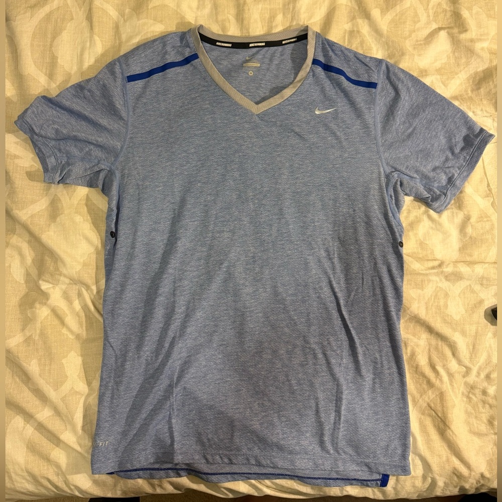 Nike Running Dri-Fit Light Blue Workout Shirt Men’s Medium